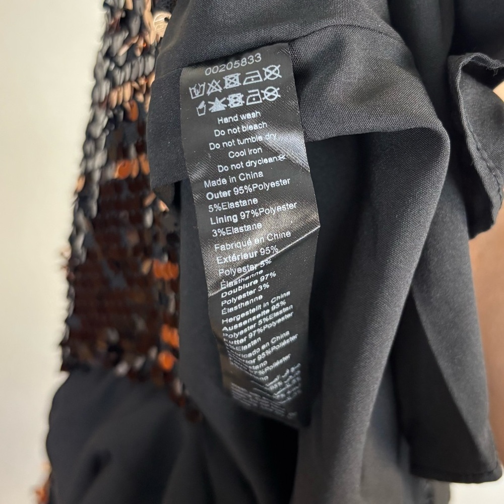 City Chic Irresistible Sequin Wrap Dress Women’s Size XL 22 Black Gold NWT - Picture 7 of 7
